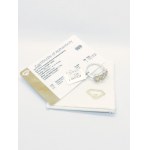 Ring with 3 yellow beryls 1.19 ct, 2 diamonds 0.01 ct, 925 silver, RocksTV certificate