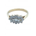 Yellow and white gold 750/18k ring with 0.75 ct diamonds, certificate