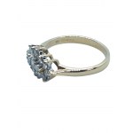 Yellow and white gold 750/18k ring with 0.75 ct diamonds, certificate