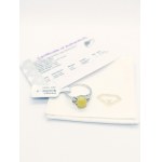 Prsten s 1 zeleným opálem 2,16 ct, 2 bílými topasy 0,02 ct, stříbro 925, certifikát RocksTV