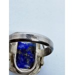 Ring 925 silver with lapis lazuli