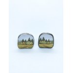 Clip silver with ceramic, Kotowska