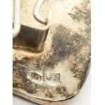 Clip silver with ceramic, Kotowska
