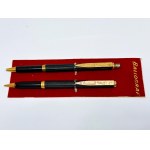 Pair of Ballograph pens with tray