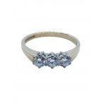 750/18k gold ring with 0.70 ct diamonds certificate