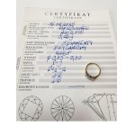 750/18k gold ring with 0.70 ct diamonds certificate