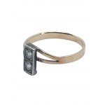 585/14K gold ring with zircons
