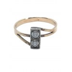 585/14K gold ring with zircons