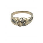 585/14K gold ring with zircons
