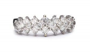 Ring with diamonds, 2nd half of 20th century.