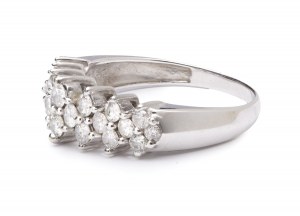 Ring with diamonds, 2nd half of 20th century.