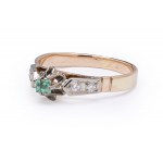 Ring with emerald and diamonds, Soviet Union, 2nd half of 20th century.