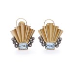Art déco earrings, 1930s.
