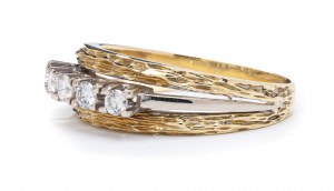 Ring with diamonds, 2nd half of 20th century.