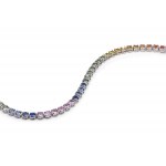Tennis bracelet with colored sapphires, Italy, early 21st century.