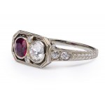 Art déco ring, 1920s-30s.