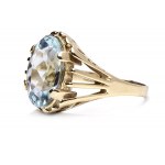 Ring with aquamarine, 2nd half of 20th century.