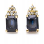 Earrings with sapphires and diamonds, 20th/20th century.