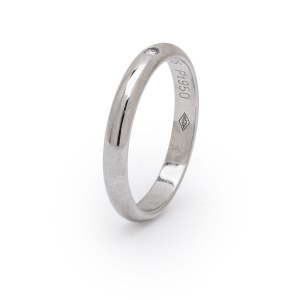 Cartier, Obrączka z brylantem, Cartier, Francja, pocz. XXI w.