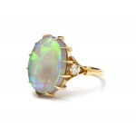 Ring with opal and diamonds, early 21st century.