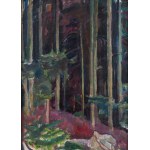 Wojciech Weiss (1875 Leorda, Rumunia - 1950 Kraków), Wnętrze lasu, 1908