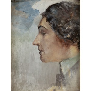 Jacek Malczewski (1854 Radom - 1929 Kraków), Profil kobiecy (Główka), 1902