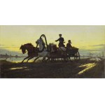 Włodzimierz Łoś (1849 Sławuta - 1888 Monachium), Zaprzęg na drodze, 1882