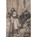 Maurycy Gottlieb (1856 Drohobych - 1879 Krakow), Sita, Natan and the Sultan from the cycle Natan the Sage based on a drama by Gotthold Ephraim Lessing, 1877