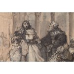 Maurycy Gottlieb (1856 Drohobych - 1879 Krakow), Sita, Natan and the Sultan from the cycle Natan the Sage based on a drama by Gotthold Ephraim Lessing, 1877