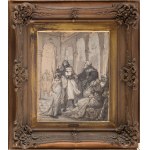 Maurycy Gottlieb (1856 Drohobych - 1879 Krakow), Sita, Natan and the Sultan from the cycle Natan the Sage based on a drama by Gotthold Ephraim Lessing, 1877
