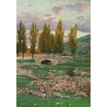 Michał Gorstkin Wywiórski (1861 Warszawa - 1926 Warszawa), Pejzaż spod Samosierry, około 1900