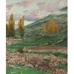 Michał Gorstkin Wywiórski (1861 Warszawa - 1926 Warszawa), Pejzaż spod Samosierry, około 1900