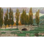 Michał Gorstkin Wywiórski (1861 Warszawa - 1926 Warszawa), Pejzaż spod Samosierry, około 1900