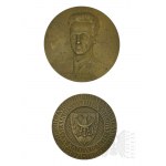 PRL - Two Medals: Jan Krasicki 1919-1943, Monument to Silesian Insurgents in Katowice, Poland.