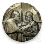 III RP, 1991. - PTAiN Commemorative Medal John Paul II, Bishop Ignacy Jeż / Pilgrimage to the Fatherland Koszalin-Kołobrzeg; Silver Bronze.