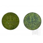 II Republic - Two Five-Penny Coins, 1937 and 1939