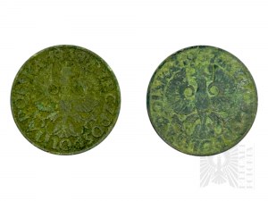 II Republic - Two Five-Penny Coins, 1937 and 1939