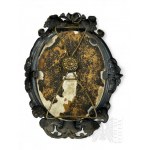 Circa 1881. - Framed Picture of the Virgin Mary, On a Standing Sistine Madonna (Raphael); Engraved Dedication.