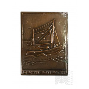 Poľská ľudová republika, Varšava, 1985. - Plastický reliéf Pobrežie Baltického mora '85; kovovýroba Jerzy Żuczek