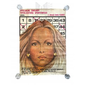 People's Republic of Poland, 1980. - Totalizator Sportowy poster for Women's Day, drawing by Andrzej Pągowski.