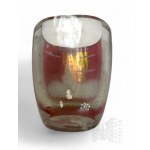 Ruby Glass Glass Glass Cup/Vase - Brahe Church (Brakekyrkan), Visingsö, Sweden