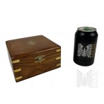 Wooden Box with Metal Fittings and Anchor
