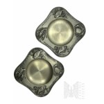 Fish, Frogs and Crayfish (But Where Frogs?) - Two Metal Saucers