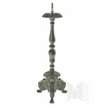 19th Century - Large Tin Candlestick Mother of God.