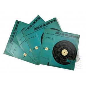 PRL, 1961 r.- Cztery Płyty Winylowe Jan Czochralski - Sprecht Mit Uns, Lernt Mit Uns (Polskie Nagrania Muza - L 0372, L 0373, L 0374, L 0375)