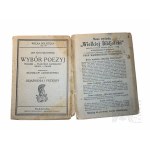 II RP, 1929 r. - Książka Jan Kochanowski, “Wybór Poezyj”, oprac. Stanisław Adamczewski, Cz. I-II; Warszawa : Instytut Wydawniczy Bibljoteka Polska