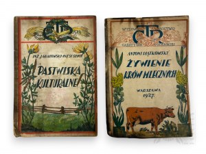 II RP, 1927/1928 r. - Dwie Książki “Żywienie Krów Mlecznych”, “Pastwiska Kulturalne”; wyd. Centralne Towarzystwo Rolnicze