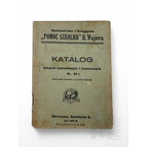 II RP, 1928 r. - Książka Katalog Książek Nakładowych i Komisowych “Pomoc Szkolna” H.Wajnera Warszawa