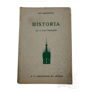 II RP, 1923. - Livre de Jan Dąbrowski, History for the Third Class of Grammar Schools, Lviv : Nakład K.S. Jakubowski.