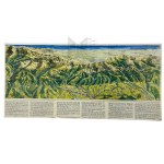 République populaire de Pologne, 1986 - Carte panoramique des Tatras /Schroniska PTTK, wyd. PTTK Kraj et carte postale Morskie Oko